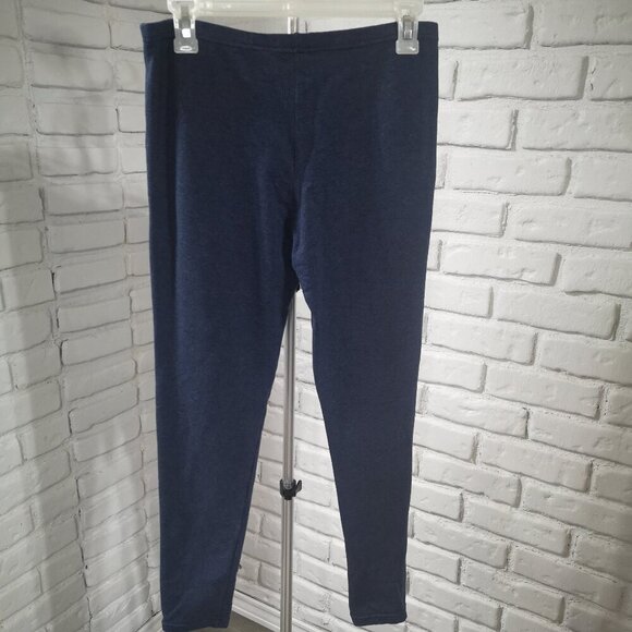 Kirkland Ladies Size Large French Terry Navy Blue Leggings - Picture 2 of 9